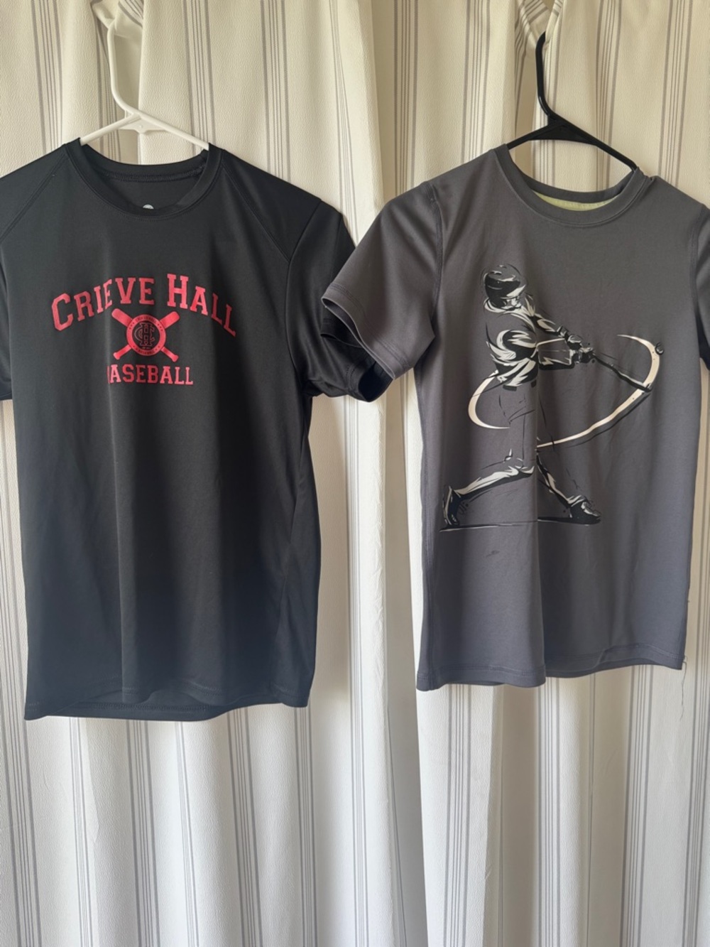 All in Motion Black Kids Short Sleeve Tee with Red Crieve Hall Baseball Logo